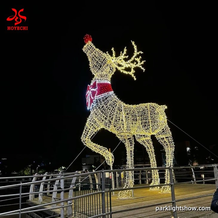 Пользовательские светодиодные рождественские оленя света Hoyechi праздничный показ